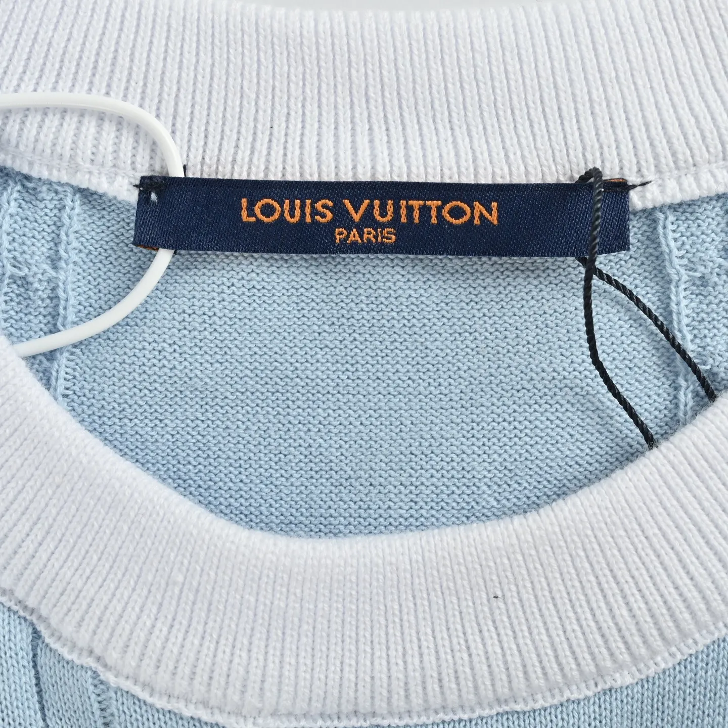 Louis Vuitton/Louis Vuitton 26ss badge embroidered knitted short sleeves